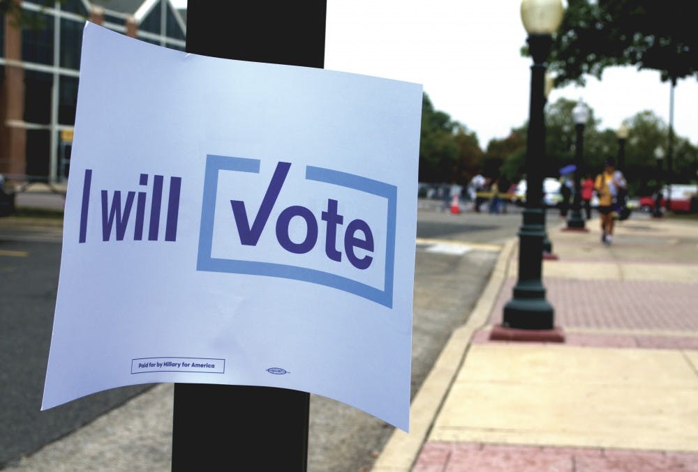 Students took to Locust Walk Tuesday to encourage their peers to register to vote before the deadline in Pennsylvania expired.