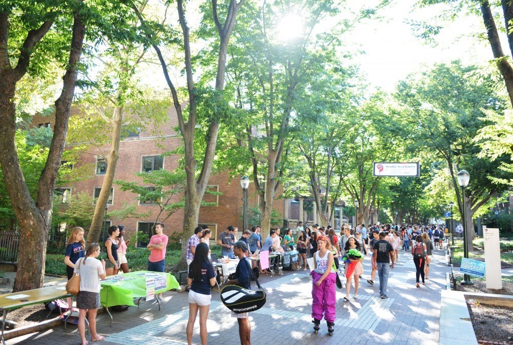 2018 Activities Fair Locust Walk (Yolanda Chen)