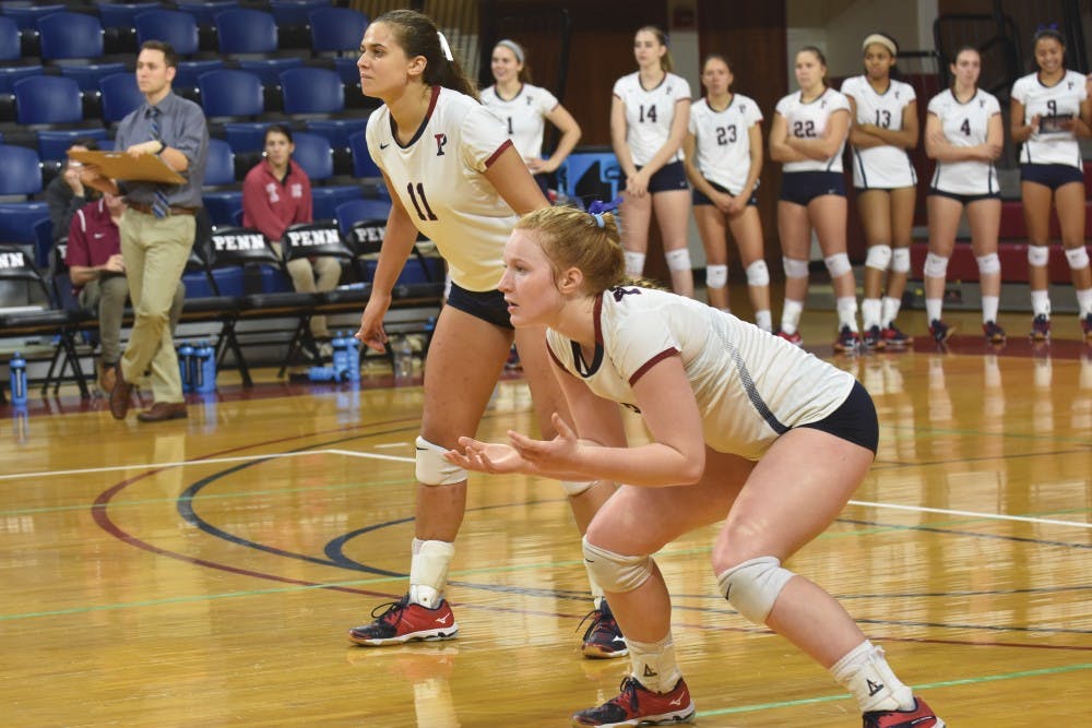Penn Volleyball won against Dartmouth in a five set match on Friday night. After losing the first and third sets, the squad came back with a strong start to their first full Ivy Weekend.