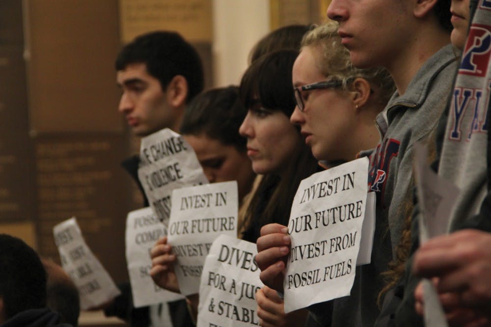 Fossil Free Penn submitted a recommendation to the University Council in November 2015 to have the University divest from fossil fuel companies. 