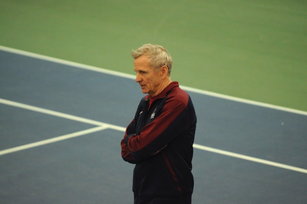 Penn men's tennis coach David Geatz will host the program with which he became a legend when Minnesota comes to town on Sunday
