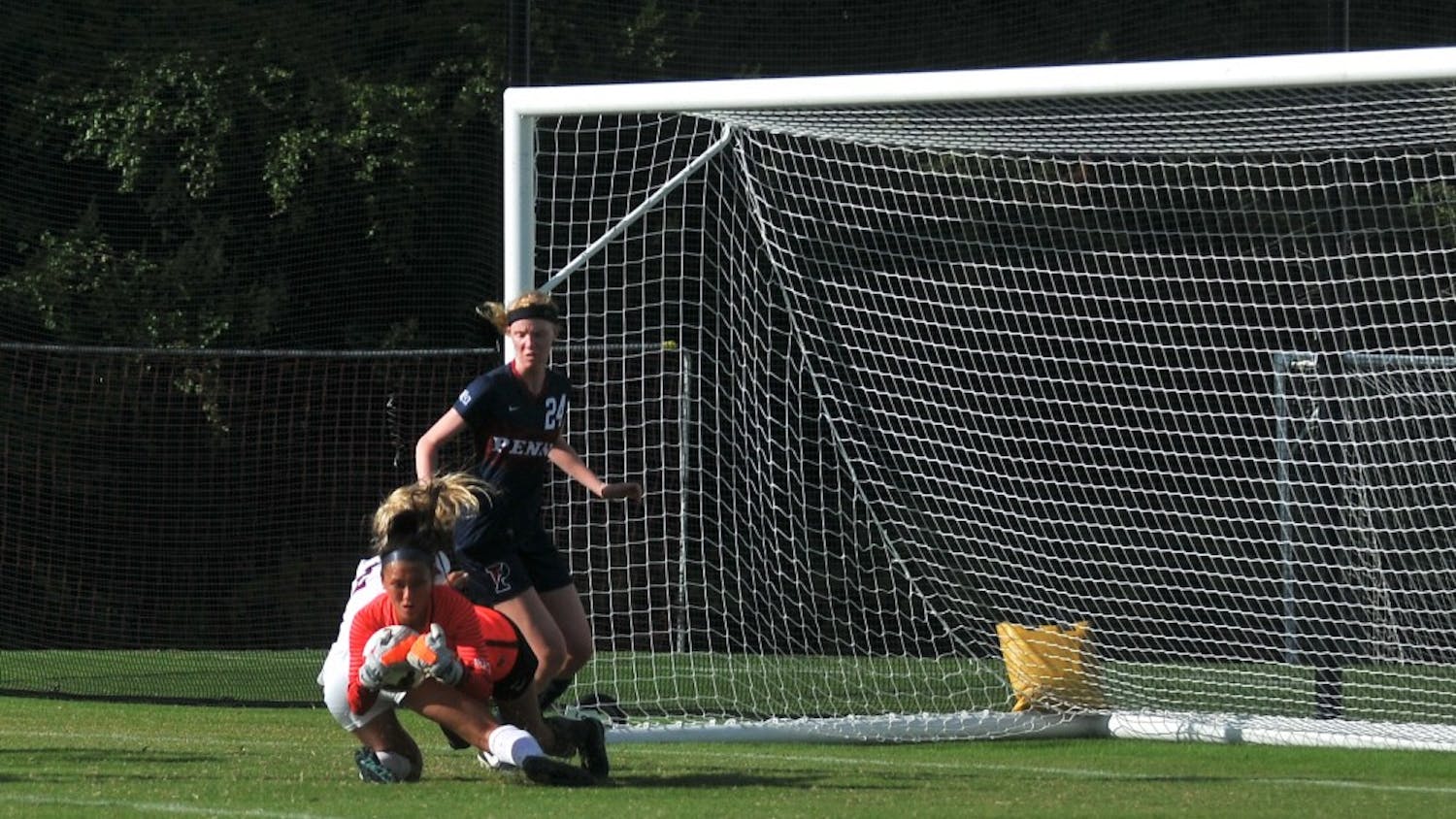 Thanks to goalkeeping heroics from freshman Kitty Qu, Penn women's soccer fell to Harvard by only one goal. Without her multiple saves, the score could have potentially been 3-0 or 4-0 in the Quakers' Ivy League opener. 