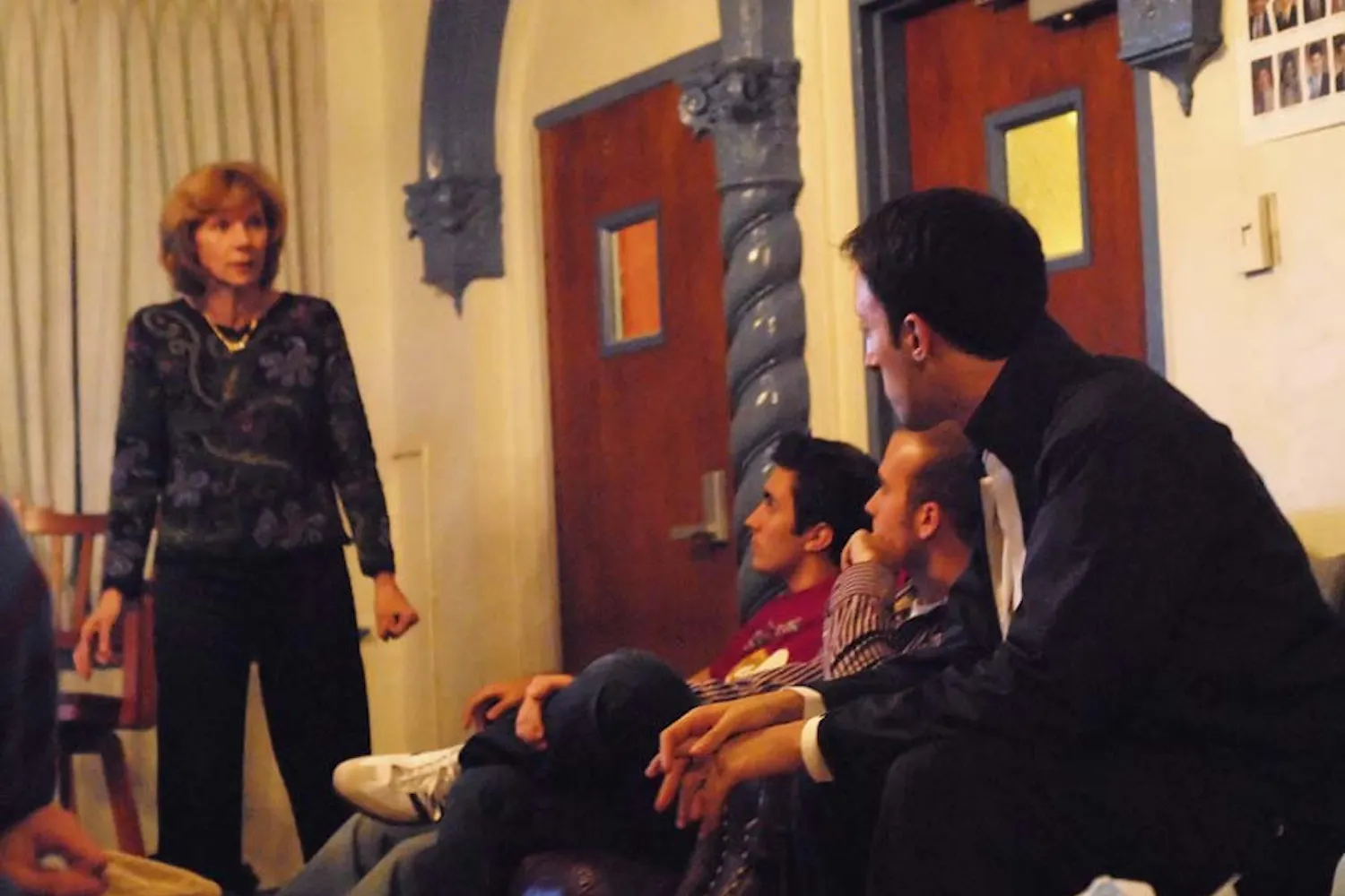 Frat brothers dine with Physics professor