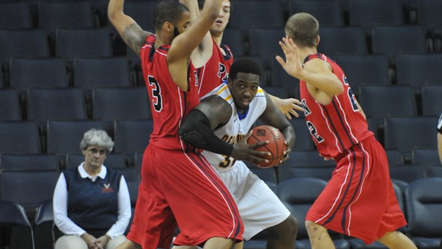 Penn struggled to contain Delaware forward Josh Brinkley in Monday’s 84-69 loss. Brinkley scored 15 points and pulled in nine rebounds.