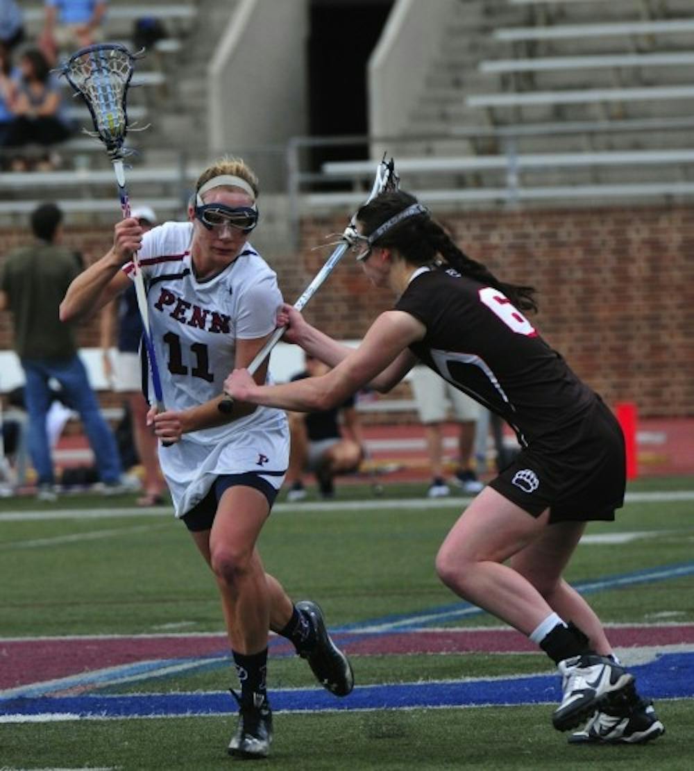 	Senior midfielder Maddie Poplawski unanimously won first-team All-Ivy honors last year. Along with fellow midfielder Meredith Cain, she will be in charge of controlling the tempo of the field this season in hopes of helping the team to its fourth straight Ivy League title as well as a national championship in 2013.