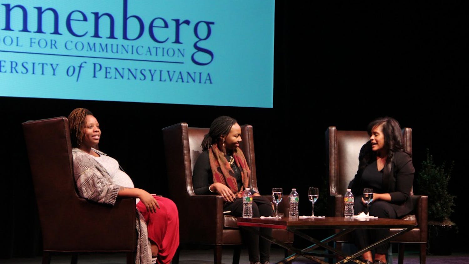 Patrisse Cullors and Opal Tometi, two of the three founders of #BlackLivesMatter, spoke at Penn last night as part of the 15th annual Martin Luther King Jr. Lecture in Social Justice.