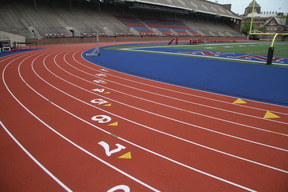 Franklin Field got a facelift before this year's Penn Relays, including a new track. 