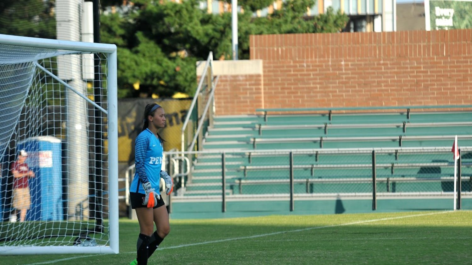 In more than 1,000 minutes in goal, freshman Kitty Qu has not allowed a single score in the course of action for Penn women's soccer. Of her six goals allowed, three were penalties, two were corners and one was a free kick.