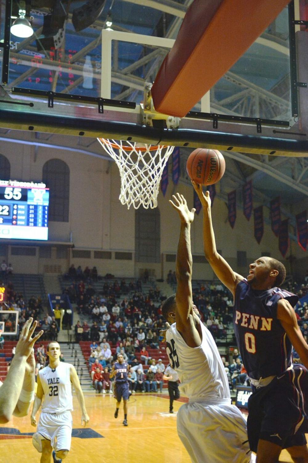 Men's Basketball plays Yale at the Palestra. 