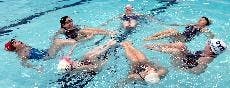 Pennguinettes making waves with synchronized-swimming club