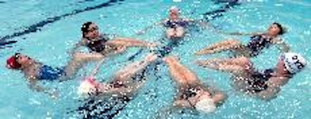 Pennguinettes making waves with synchronized-swimming club