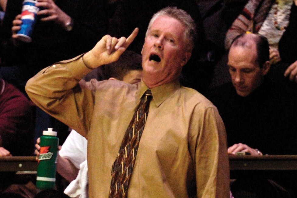 Penn hits the 100 mark over Lafayette.lafay head coach fran o'hanlon