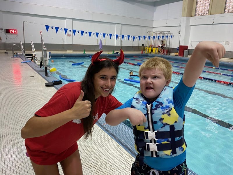 College and Wharton junior starts club providing swim lessons for special  needs children