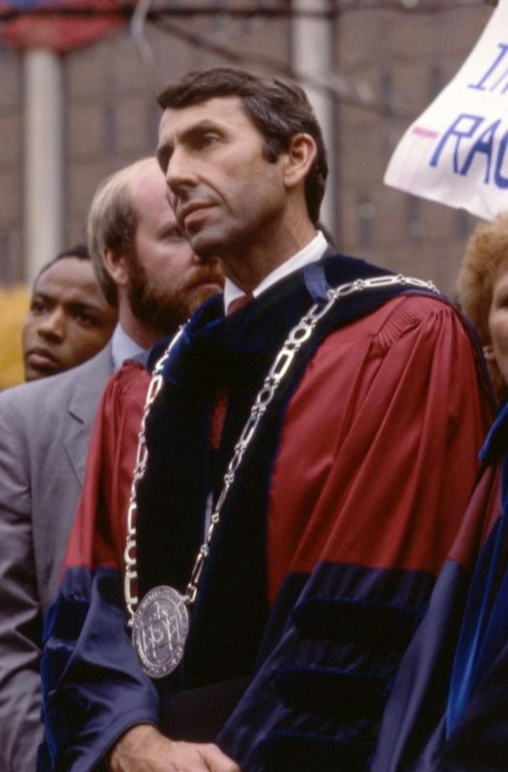 	Sheldon Hackney was inaugurated as Penn’s sixth president in 1981.