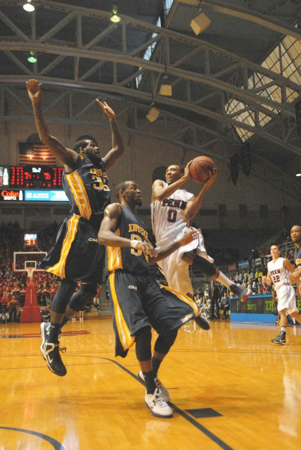 Men's Basketball vs. Drexel. Penn lost 59-61