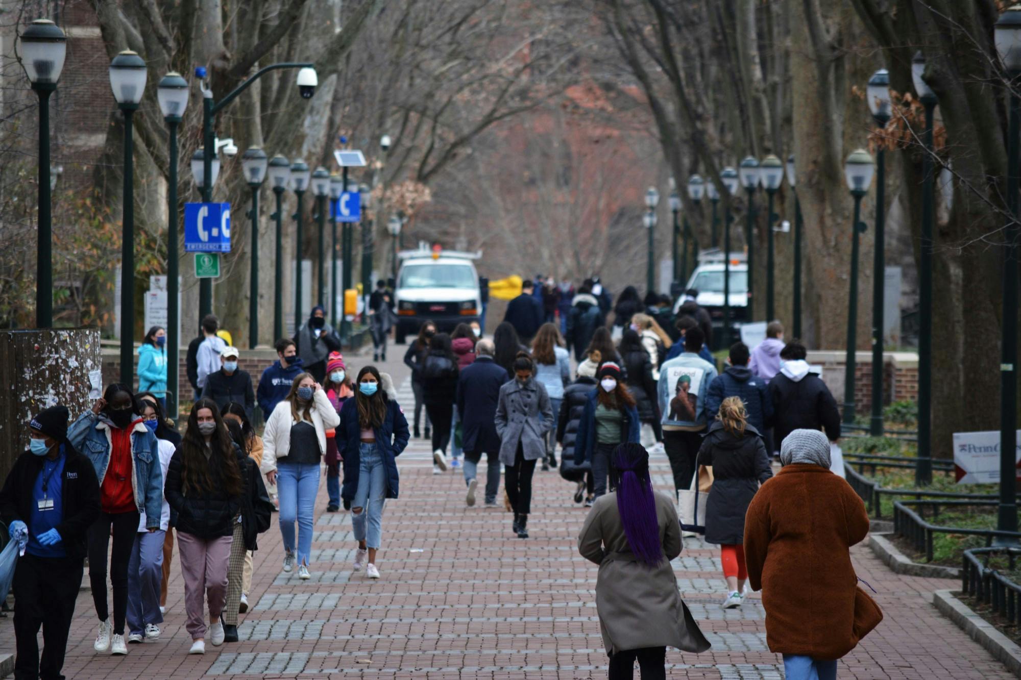 1-15-21 Locust Walk Busy Full COVID-19 Coronavirus Masks (Navraj Singh).jpg