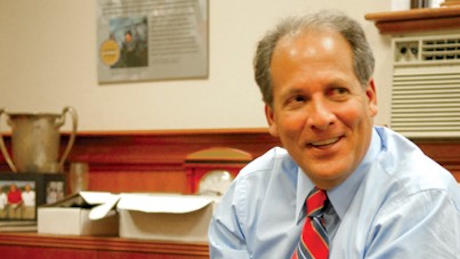 Athletic Director, Steve Bilsky, is interviewed.