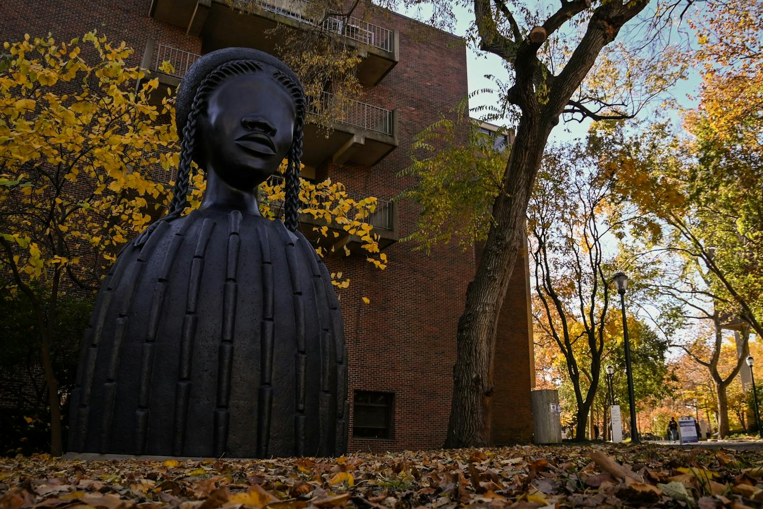 Brick House Sculpture Fall Campus.jpg