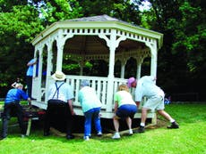 News Brief: Friends erect gazebo for Robb's wife