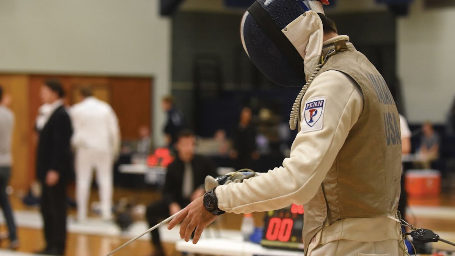 While Penn women's fencing took fourth at the Ivy Championships this weekend, the men took away the trophy, partaking in a three-way tie for first.
