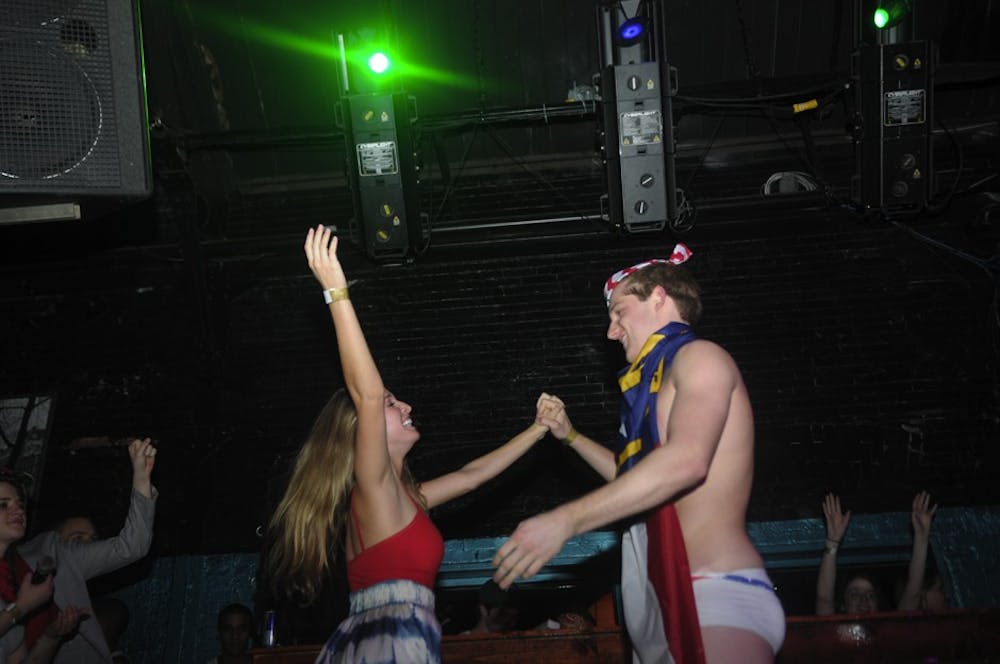 Alpha Chi Omega sorority held its annual Big Man on Campus competition at the Roxxy Wednesday night.