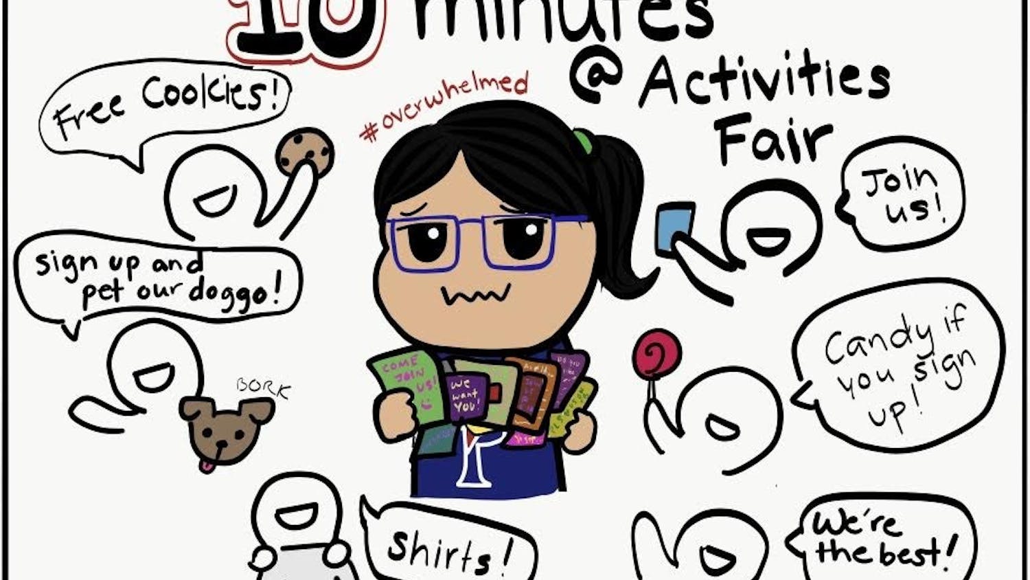 10 minutes at the activities fair