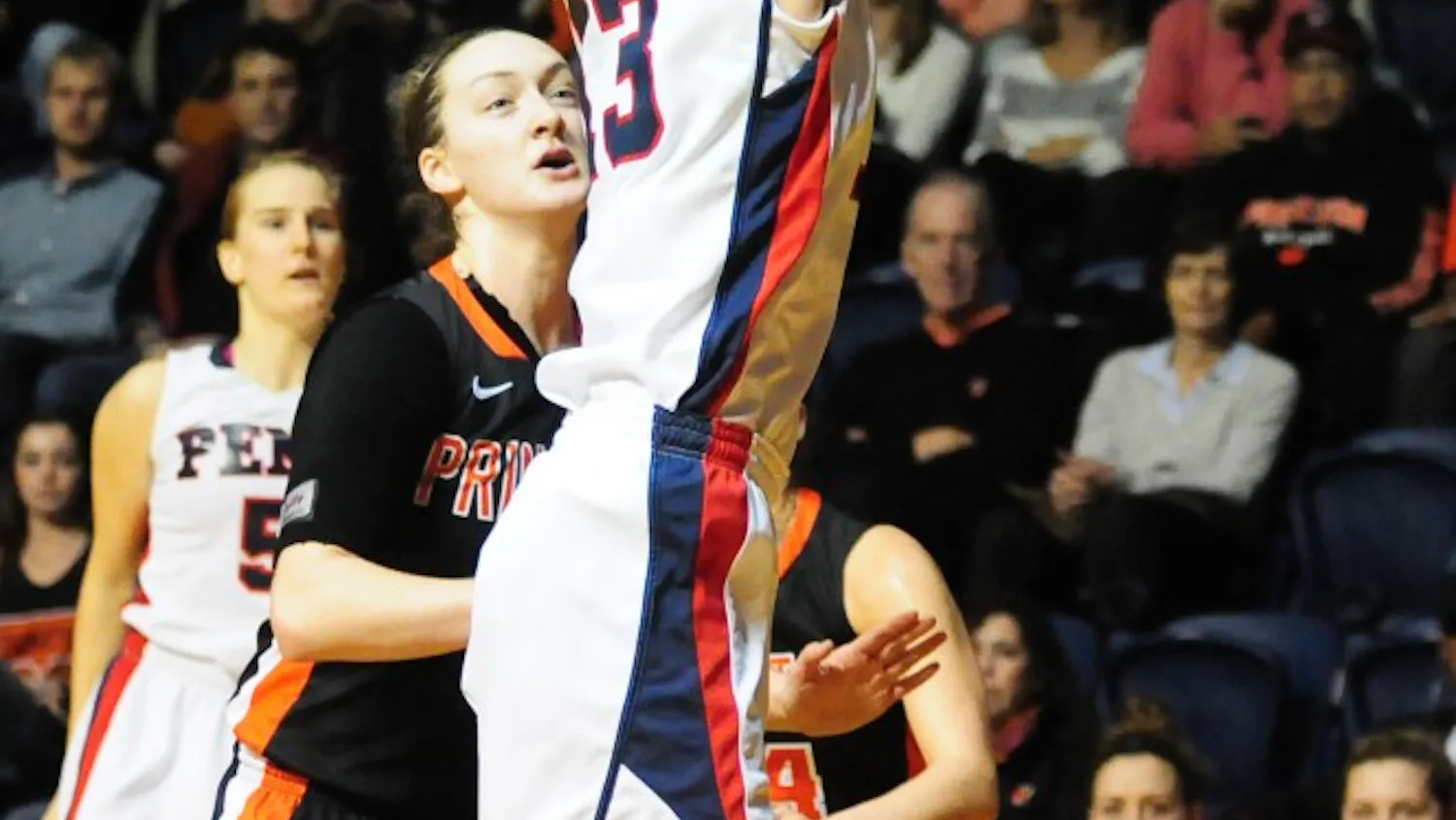 Freshman center Sydney Stipanovich has solidified Penn’s interior defense this season, averaging an impressive 2.85 block per game.