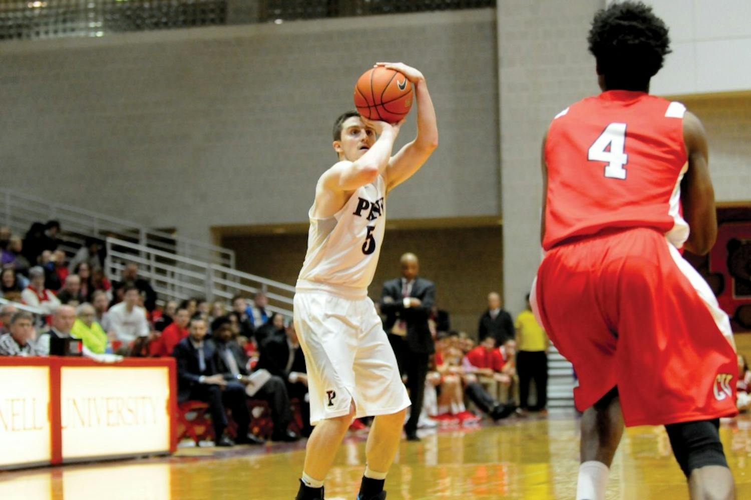 Freshman Jackson Donahue continued to find his feet in the Ivy League this weekend, with a team-high 25 points in the 92-84 win over Cornell proving his ever-increasing worth as a starter. 