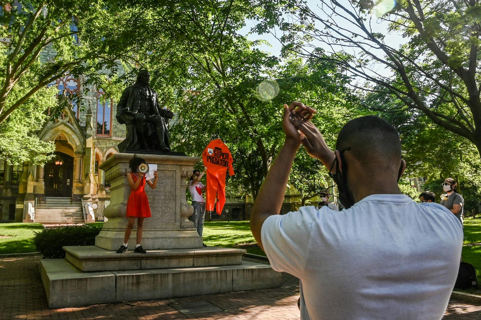 06-13-20 Penn Protest Zoe Sturges Benjamin Franklin College Hall New.jpg
