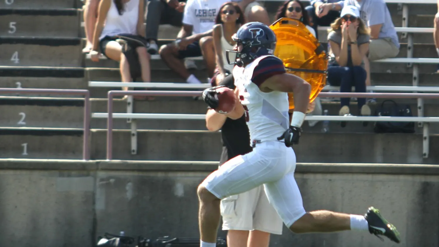 Sophomore wideout Justin Watson had a 78-yard touchdown reception for the Quakers on Saturday.