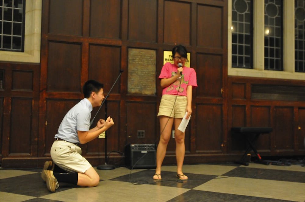 Students wrap up APAHW with a performance arts competition for the titles of Mr. and Ms. Big Asian on Campus Saturday night in the Hall of Flags.