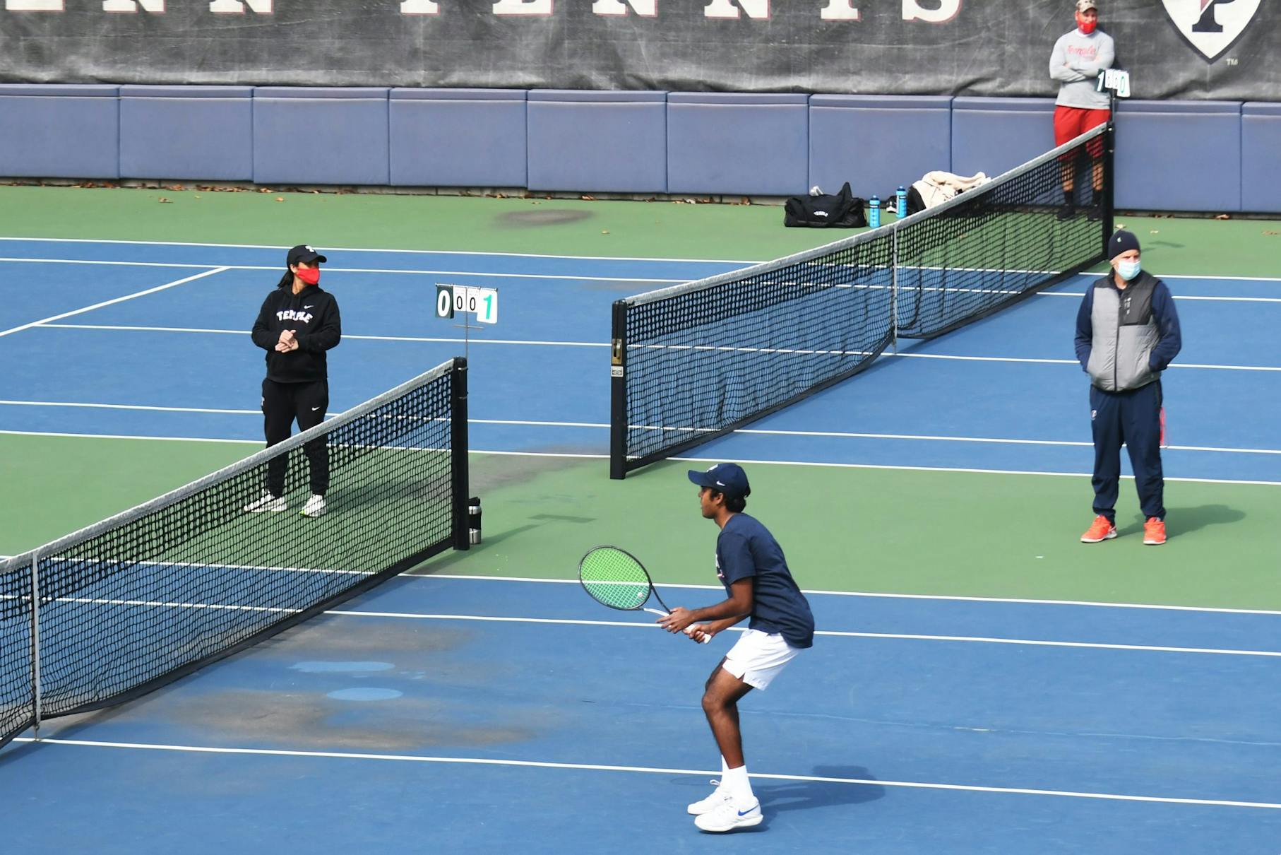 4-4-2021 Men's Tennis vs Temple with masks (Sukhmani Kaur).jpg