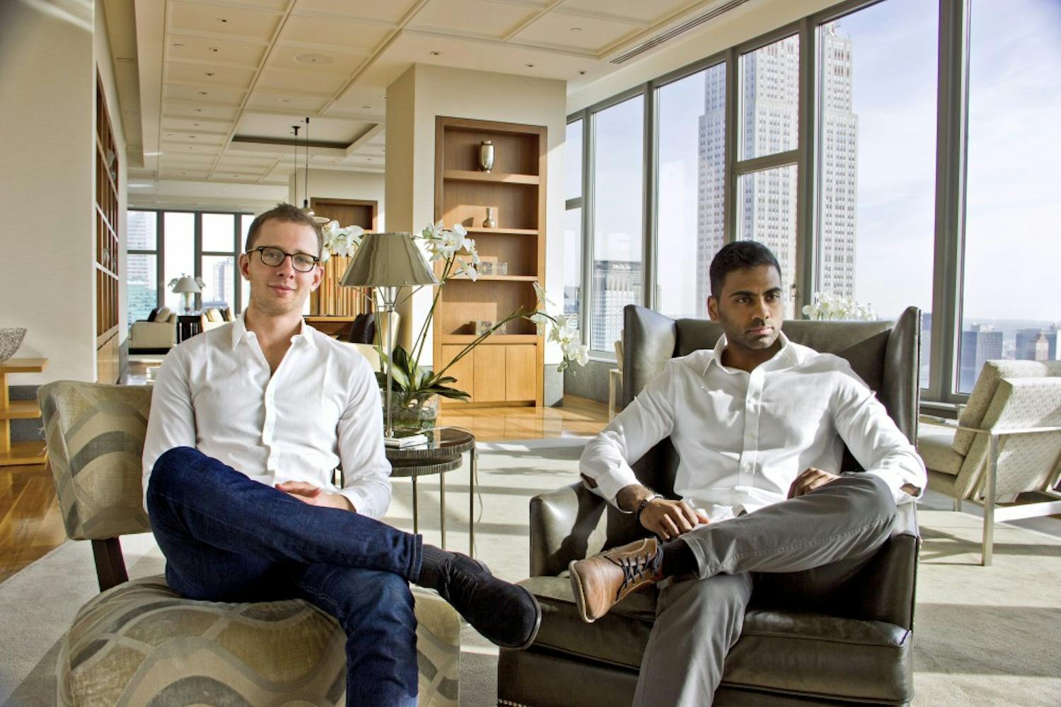 2014 Wharton graduate Edward Lando (left) and 2015 College and Wharton graduate Abhi Ramesh (right) will be offering a coding bootcamp course at Penn.