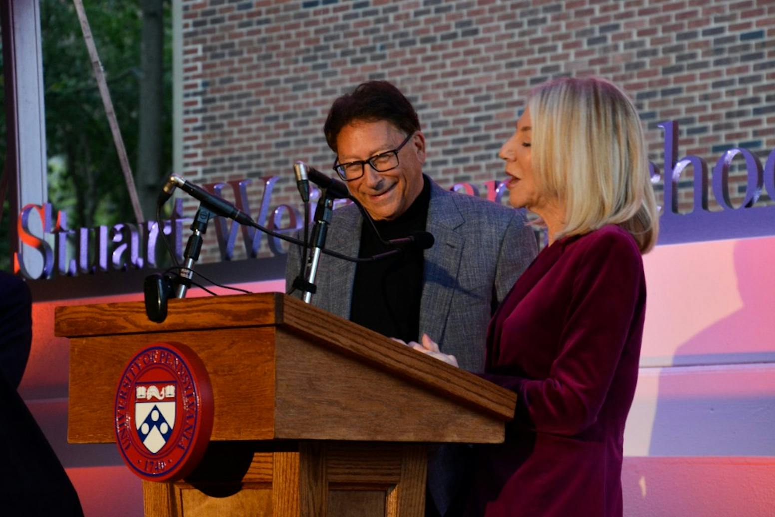 Stuart Weitzman and Amy Gutmann