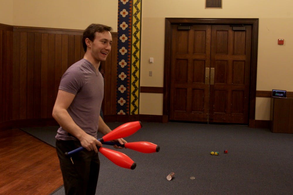 Committee president Benjamin Blumenstein taught himself to juggle during his senior year of high school and organized a juggling preceptorial this past Sunday with Penn Illusionists.