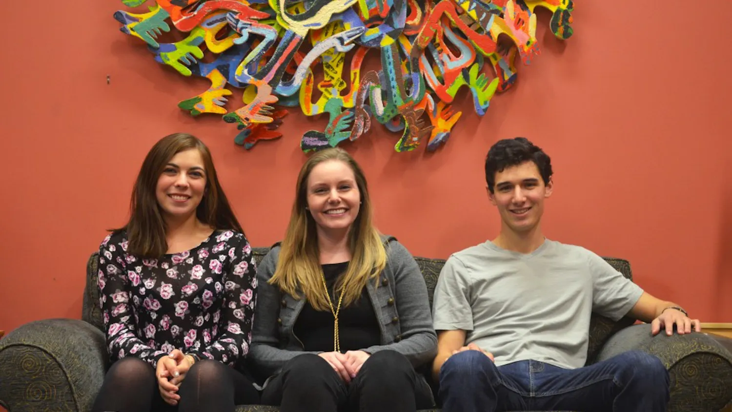 J*Stage Theater Company, Penn's newest acting group, produces theatrical performances that help spread Jewish values to broader social contexts. Board members of J*Stage: College sophomore Zoe Stoller, College junior Michelle Guefen, and College sophomore Ethan Friedson (director). Not Pictured: College sophomore Sam Korn, College junior Robbie Tannenbaum, College junior Megan Lane. // Ananya Chandra | Sports Photo Editor-elect