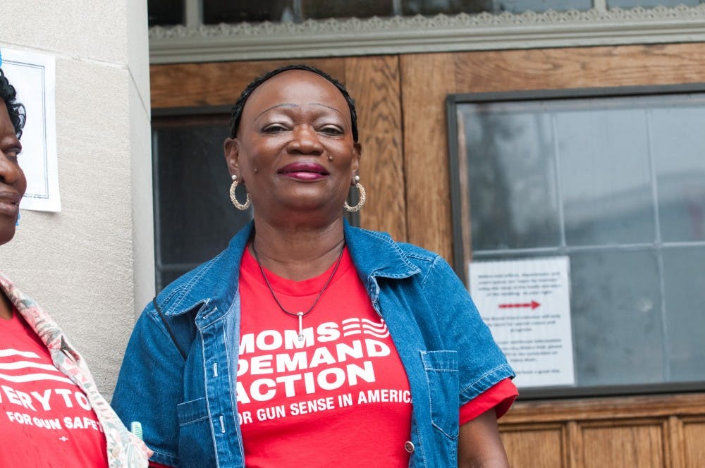 Florella Hazeley&nbsp;(Philadelphia, PA)Ms. Hazeley is a member of Moms for Common Sense Gun Laws in America:“We are here. We are supporting Hillary because she’s for common sense gun laws.”