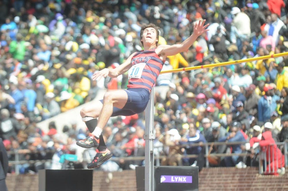 Freshman Mike Monroe finished fifth in the high jump at the Penn Relays.