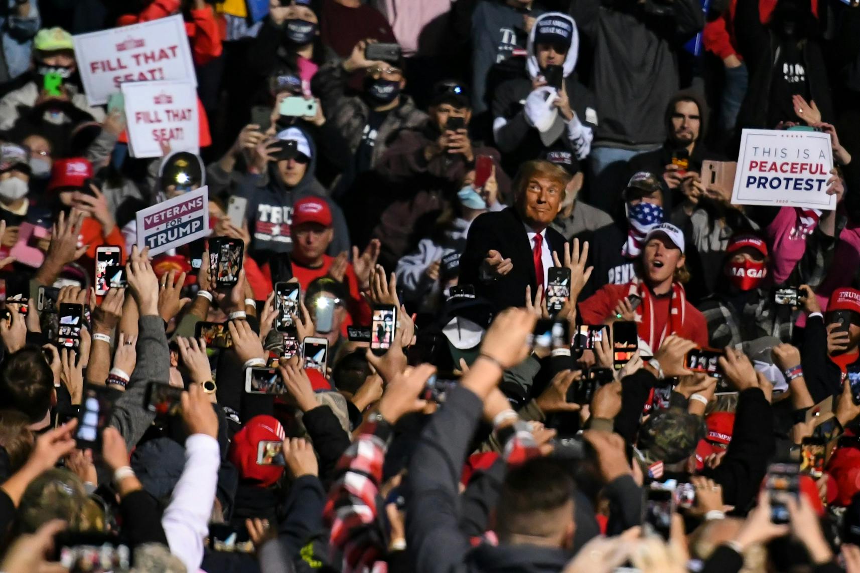 10-13-20 President Donald Trump Rally Crowd Walk In (Jonah Charlton).jpg
