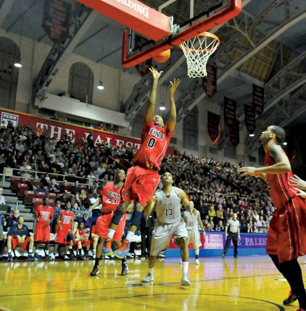 Penn Men's Basketball falls to SJU Hawks Saturday, January 19th, 2013, at the Palestra. 