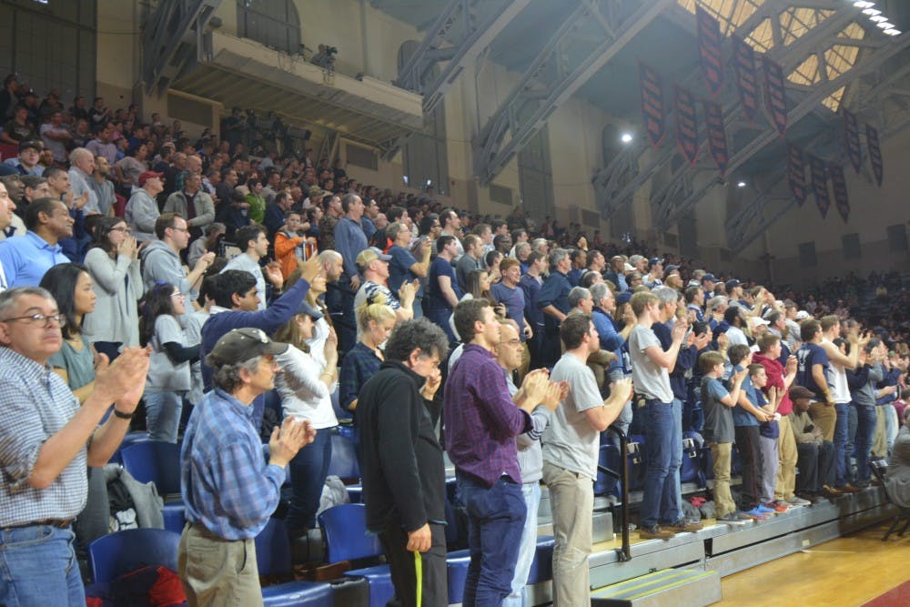 5,256 people packed into the Palestra for Saturday's Ivy League Playoff, a solid crowd for the neutral court matchup.