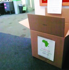 Students collect supplies for Kenya