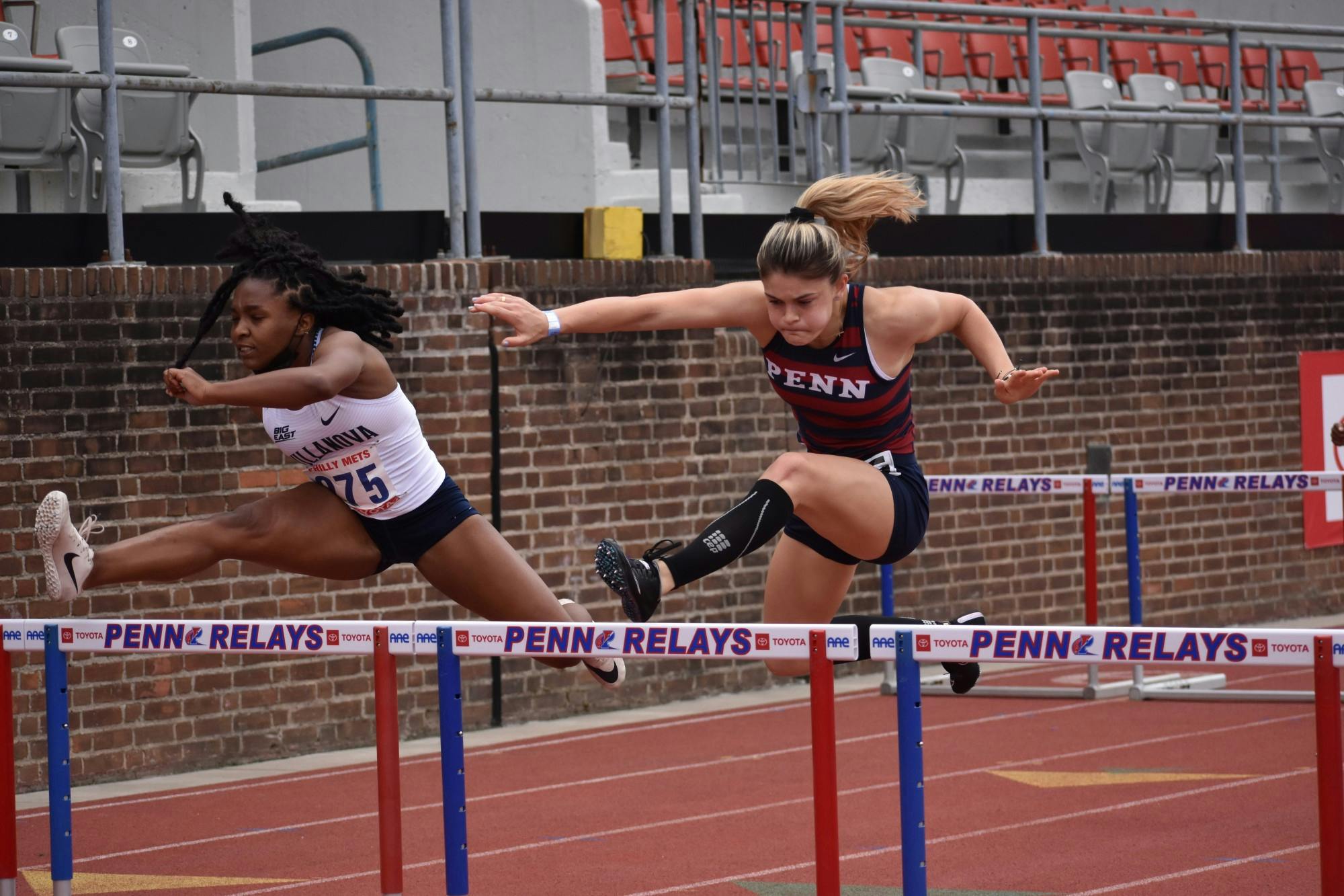 4-24-2021 Women's track hurdles Grace O'Shea (Samantha Turner).JPG