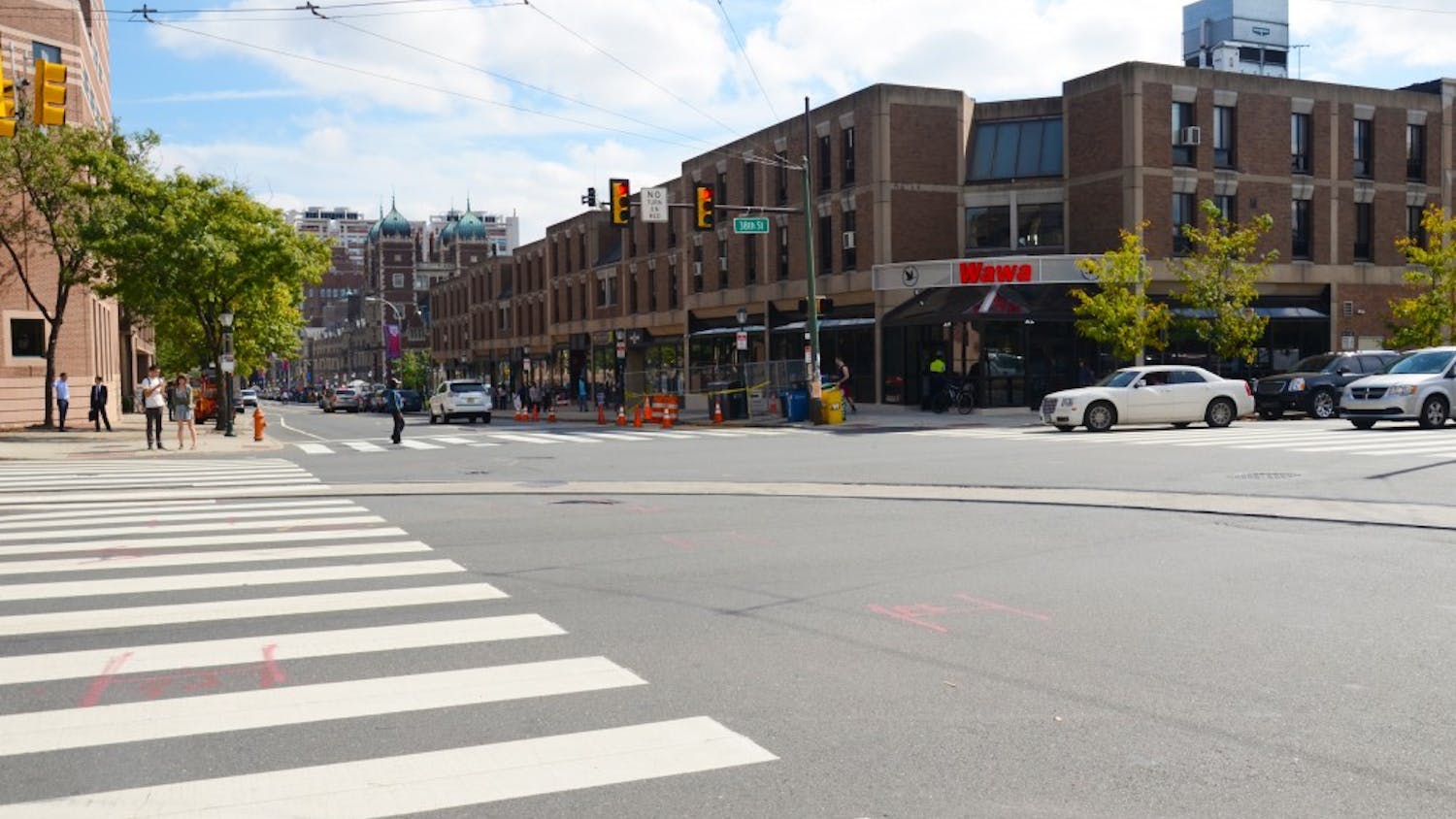 Panoramas from each corner of the 38th & Spruce intersection.