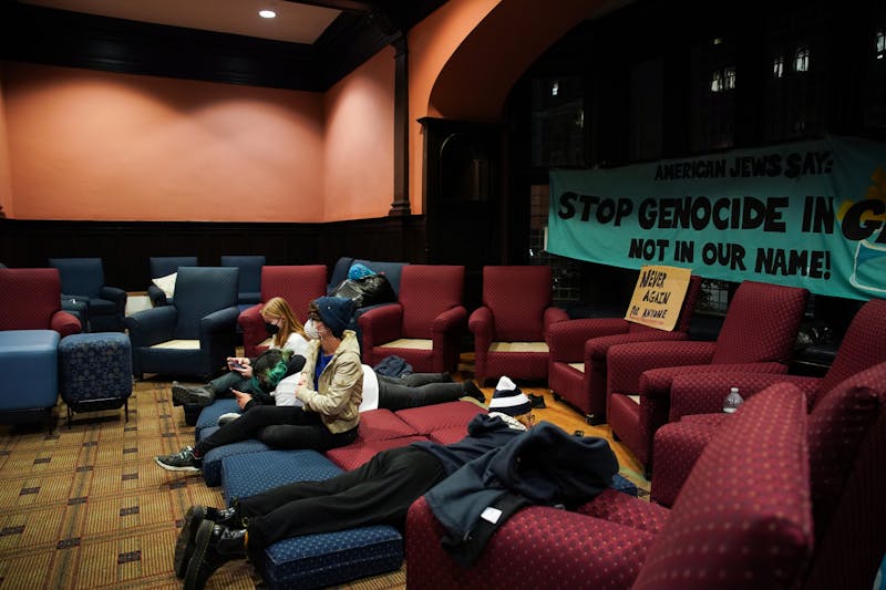 Five pro-Palestinian student activists remain in Houston Hall overnight after Penn threatens arrests