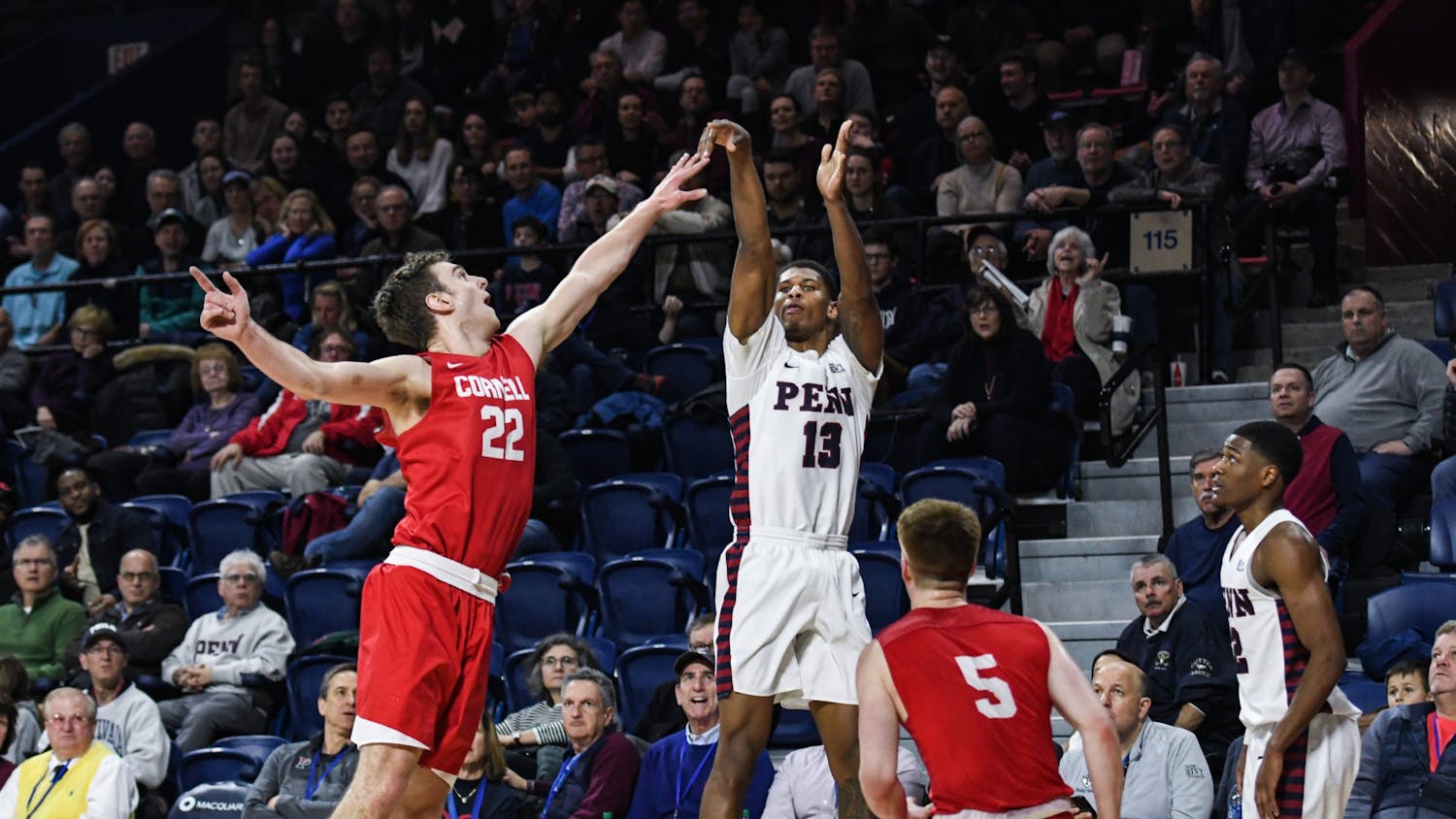 MBB Cornell Eddie Scott Three Pointer by Kylie Cooper.jpg
