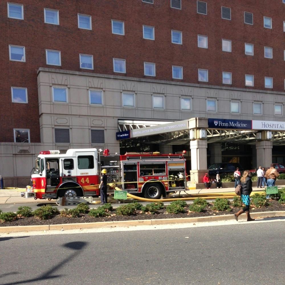 The *Philadelphia Fire Department* responded to a fire in the basement of the Hospital of the University of Pennsylvania on Friday at noon.
