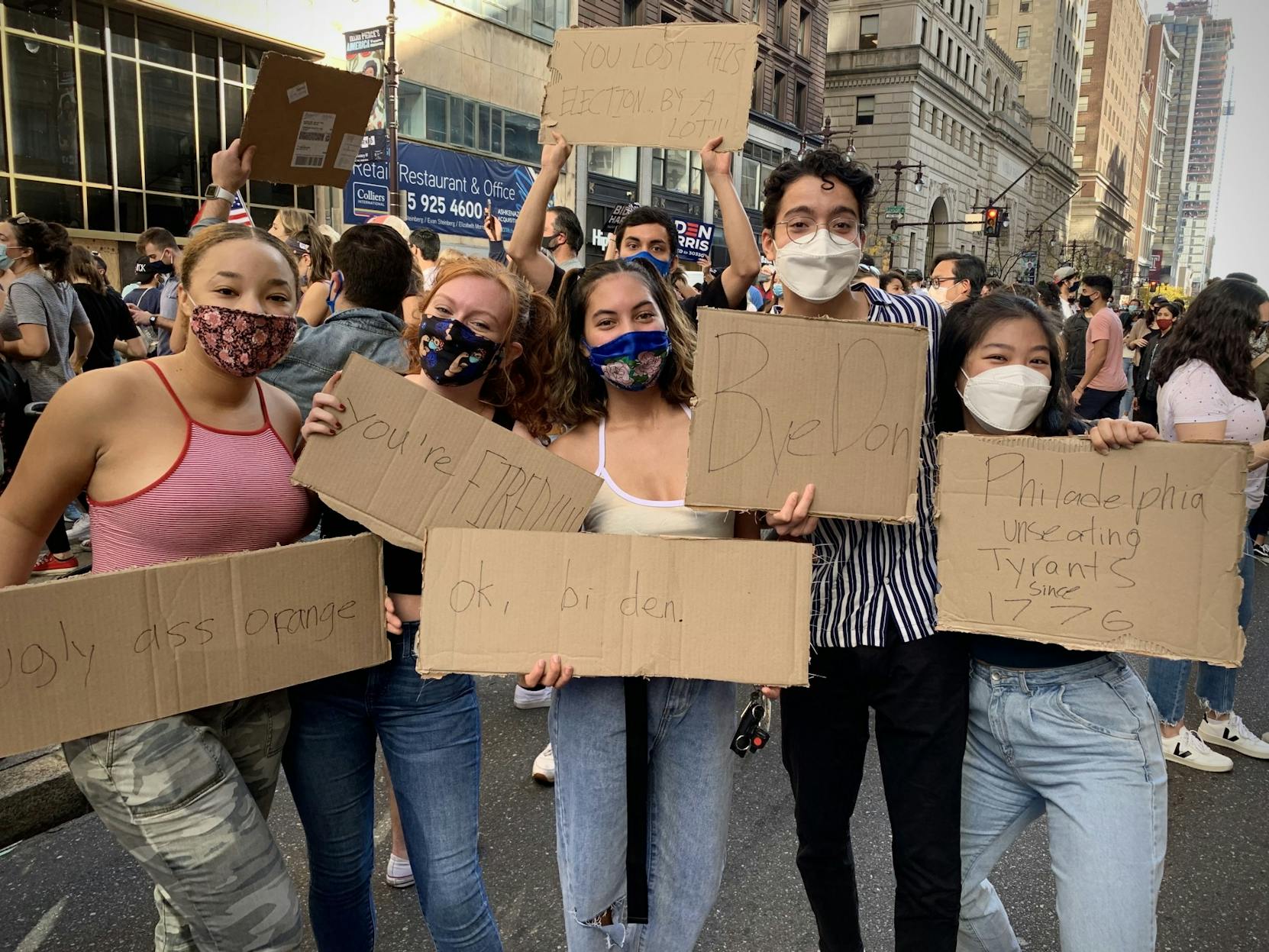 Penn Students Celebrating Joe Biden Election 2020 1.JPG