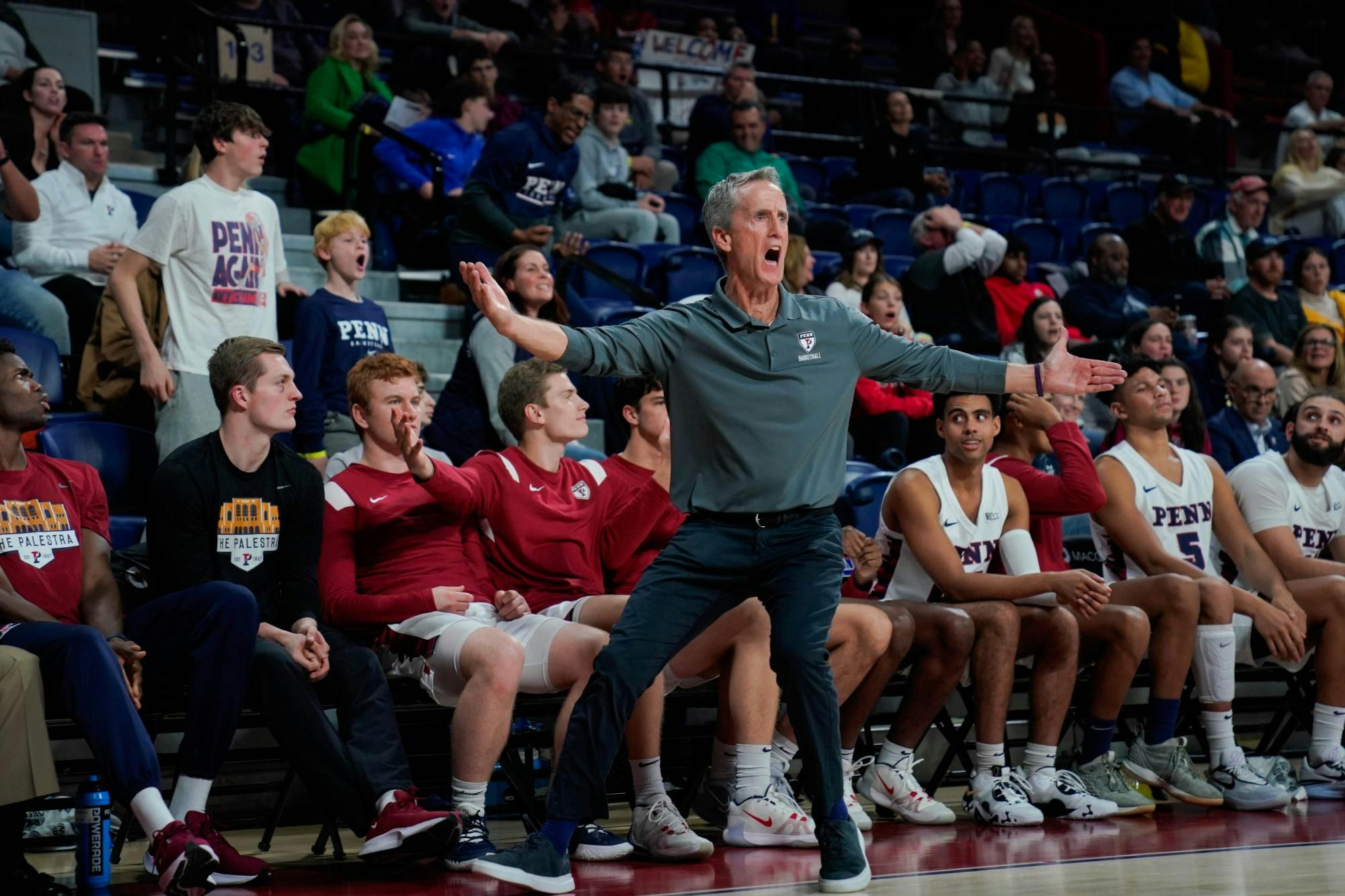 11-27-22 Men's Basketball vs Delaware Steve Donahue (Anna Vazhaeparambil)-01.jpg