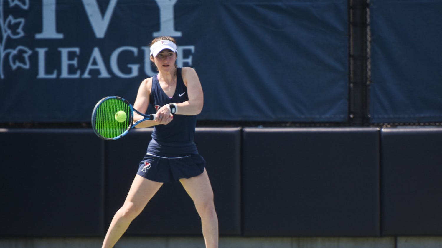 04-09-23 Women's Tennis vs Columbia Saige Roshkoff (Nathaniel Sirlin).jpg